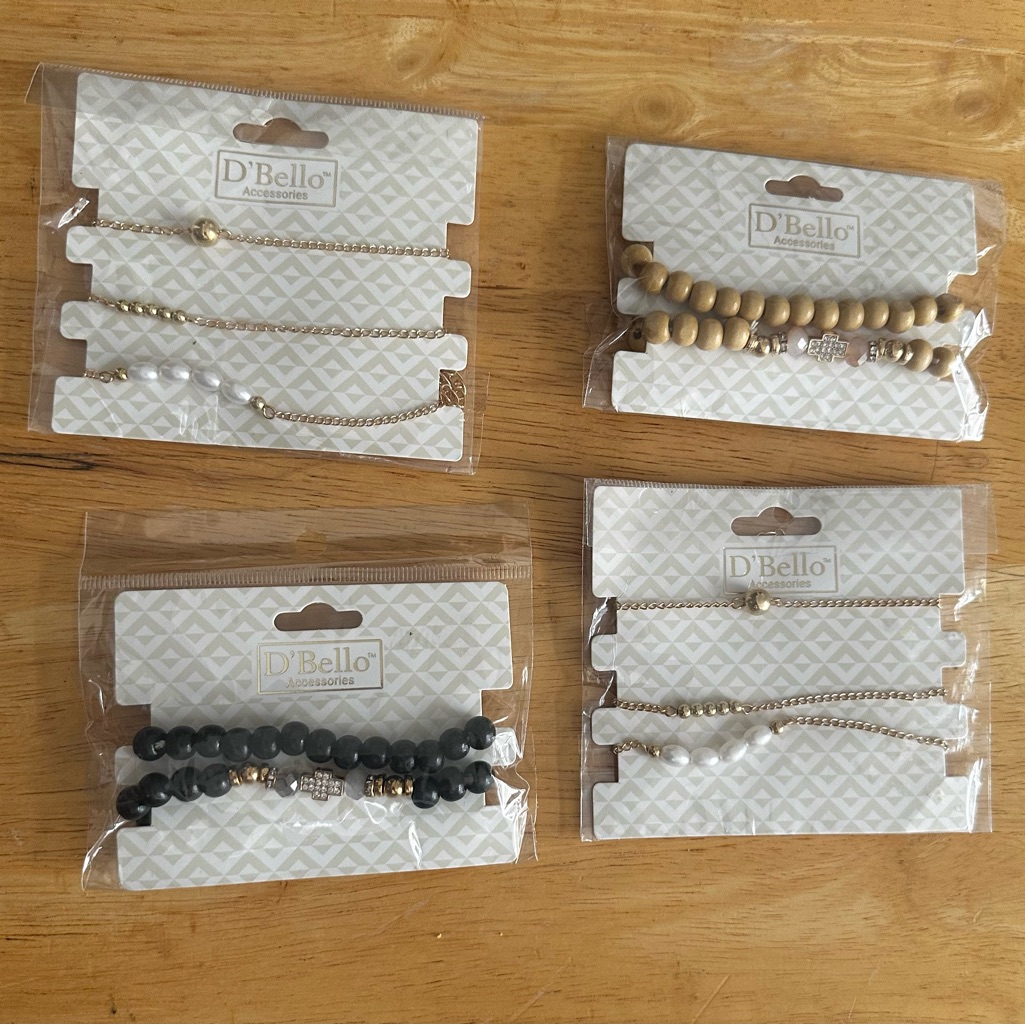 Elegant Bracelet & Anklet Collection -Gold,Black,Tan Dont Miss Out On This Deal